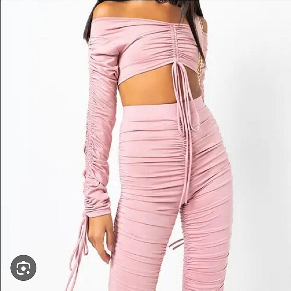 Akira Blush Crop w/Matching Pants